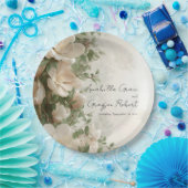 Magnolias and Lights Elegant Floral Wedding Pappteller (Party)