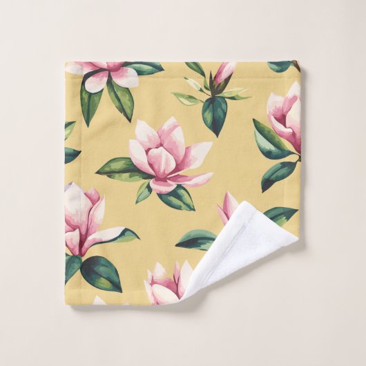 Magnolias Badhandtuch Set (Waschlappen)