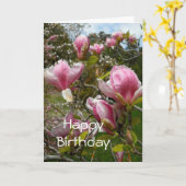 Magnolias Birthday Card Karte (Gelbe Blume)