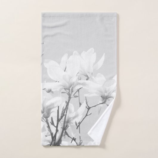 Magnolias Black & White #1 #wall #art Badhandtuch Set (Handtuch)