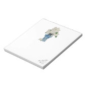 Magnolias Blue und White Ginger Jar Notepad Notizblock (Rotiert)