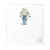 Magnolias Blue und White Ginger Jar Notepad Notizblock (Vorderseite)