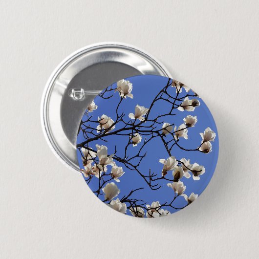 Magnolias blühen button (Vorne & Hinten)