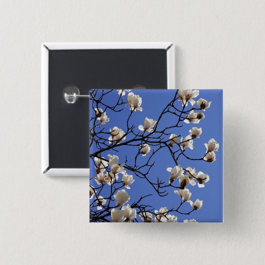 Magnolias blühen button (Vorne & Hinten)