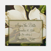 Magnolias Hochzeit Speichern Sie das Date Magnet (Vorne)