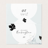 Magnolias Hochzeitsszenarien - Platzkarten (Außenseite Aufgefaltet)