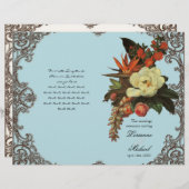 Magnolias n Bird of Paradise - Hochzeitsprogramm (Vorne/Hinten)