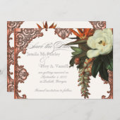 Magnolias n Bird of Paradise - Save the Date Custo (Vorne/Hinten)