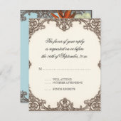 Magnolias n Bird of Paradise - UAWG Response Card RSVP Karte (Vorne/Hinten)