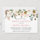 Magnolias Pink Roses Bridal Luncheon Einladung (Vorderseite)