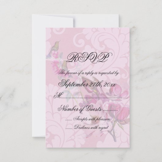 Magnolias RSVP Card (Rückseite)