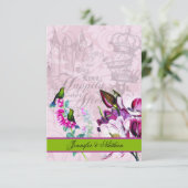 Magnolias RSVP Card Karte (Stehend Vorderseite)