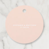 Magnolias und Cotton Wreath Wedding Vielen Dank Geschenkanhänger (Rückseite)