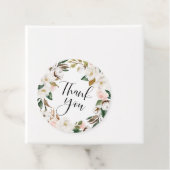 Magnolias und Cotton Wreath Wedding Vielen Dank Geschenkanhänger (Beispiel)
