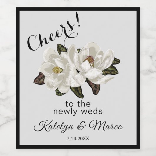 Magnolias Weinetikett (Einzelnes Label)