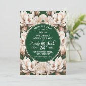 Magnolias zum 55. Hochzeitstag Einladung (Stehend Vorderseite)