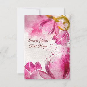 Magnolie Aquarell  Karte