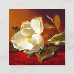 Magnolie auf rotem Samt Martin Johnson Heade Begleitkarte