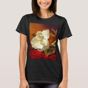 Magnolie auf rotem Samt Martin Johnson Heade T-Shirt