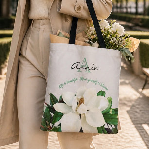 Magnolie Blühen Das Leben ist schön Personali Tasche