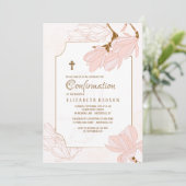 Magnolie blüht Einladung (Stehend Vorderseite)