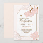 Magnolie blüht Einladung (Vorne/Hinten)