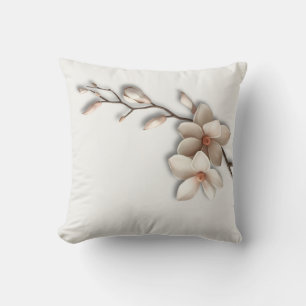 Magnolie Blumen Minimalist Zen Kissen