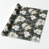 Magnolie Blumenmuster Geschenkpapier (Ungerollt)