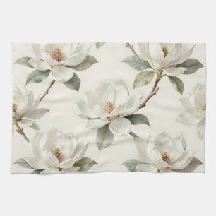 Magnolie Blüten-Weiches Neutrales Muster Geschirrtuch