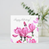 Magnolie Feiertagskarte (Stehend Vorderseite)