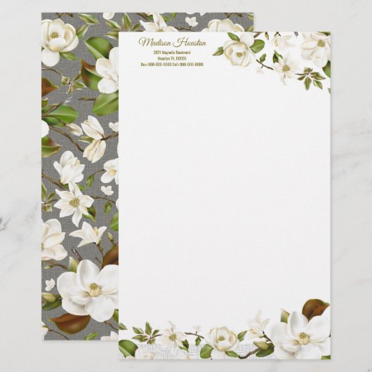 Magnolie Floral (Vorne/Hinten)