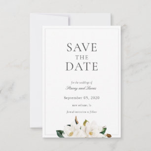 Magnolie Floral Aquarell Save The Date