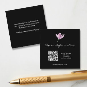 Magnolie Floral Mehr Informationen Hochzeit Begleitkarte