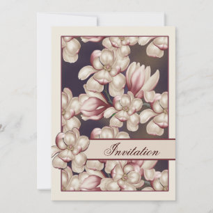 Magnolie Hochzeit Einladung