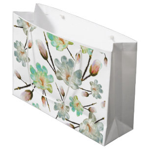 Magnolie Muster Geschenktasche groß Große Geschenktüte