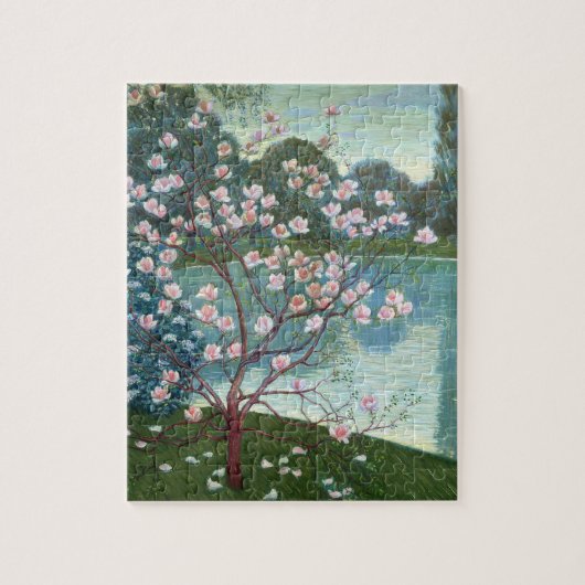 Magnolie (Öl auf Leinwand) Puzzle (Vertikal)