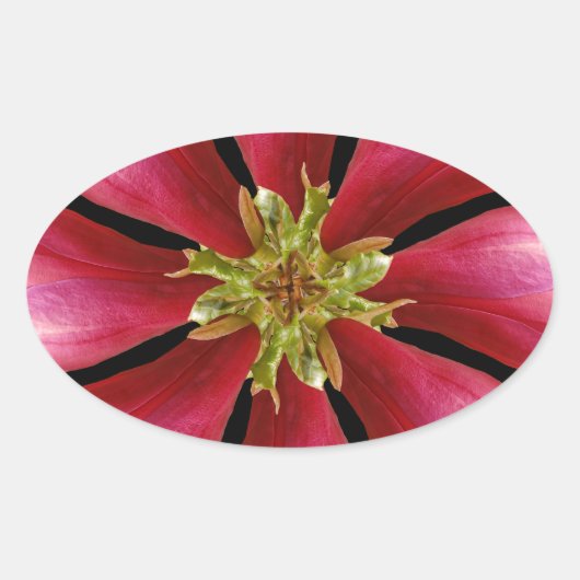 Magnolie Ovaler Aufkleber (Vorderseite)