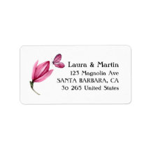 Magnolie rosa Blume, moderne Frühlingsaquarell l