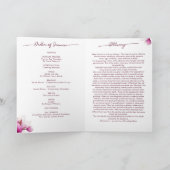 Magnolie Rosa Florales Trauerprogramm Gefaltet Programm (Innenseite)