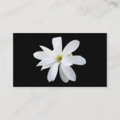 Magnolie - Schwarzes Visitenkarte (Rückseite)