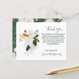 Magnolie Trauer Danke, Beileid   Postkarte