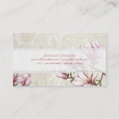 Magnolie und Paisley Visitenkarte (Rückseite)