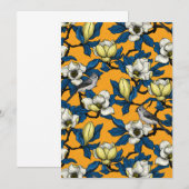 Magnolie und Titmausvogel blühen 3 (Vorne/Hinten)