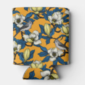 Magnolie und Titmausvogel blühen 3 Dosenkühler (Rückseite)