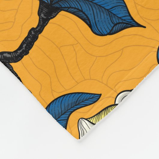 Magnolie und Titmausvogel blühen 3 Fleecedecke (Ecke)