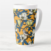 Magnolie und Titmausvogel blühen 3 Milchtasse (Rechte Ecke)