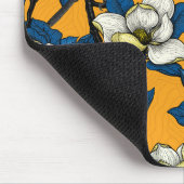 Magnolie und Titmausvogel blühen 3 Mousepad (Ecke)