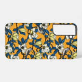 Magnolie und Titmausvogel blühen 3 Samsung Galaxy Hülle (Rückseite (Horizontal))