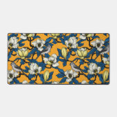 Magnolie und Titmausvogel blühen 3 Schreibtischunterlage (Vorderseite)