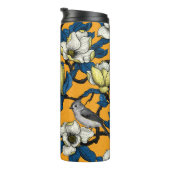 Magnolie und Titmausvogel blühen 3 Thermosbecher (Nach rechts gedreht)